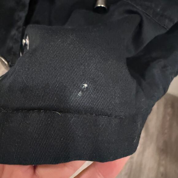 Torrid Navy Blue Utility Jacket Knit Sleeves Hooded Women 2 Outerwear Comfy Fall - Picture 6 of 10